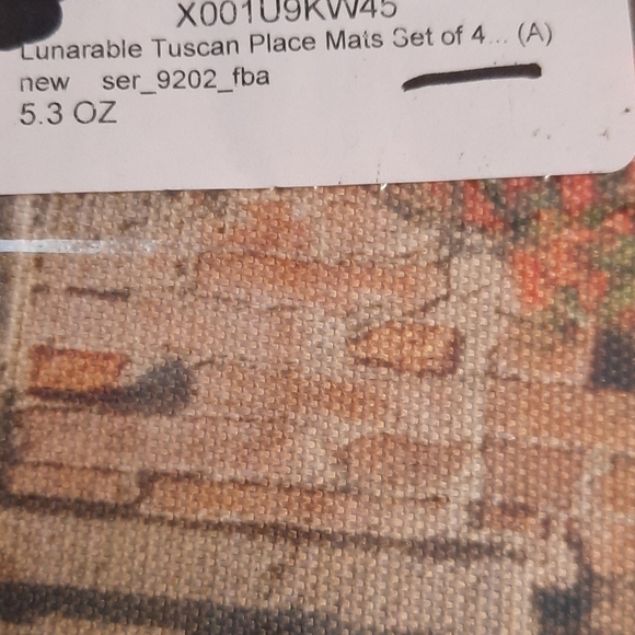 Lunarable Tuscan Place Mat Set of 4 NWT - Picture 2 of 7